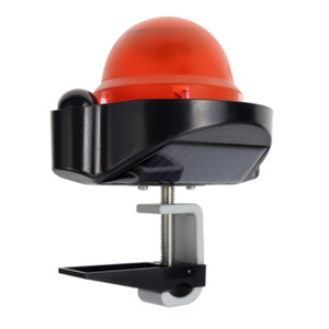 Lampe de signalisation LED 3W 3.7V à énergie solaire rouge avec alerte sonore pour utilisation en extérieur - Product Image 1