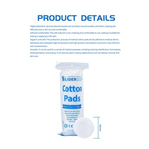 Precio de Fábrica, 100% Algodón Natural, Discos Desmaquillantes Redondos para Limpieza Facial, con Borde Gofrado, 100 Unidades, Discos de Algodón Desechables para la Cara - Product Image 2