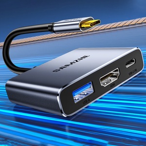 SAMZHE Station d'extension 3-en-1 Type-C vers HDMI Convertisseur 4K HD Adaptateur PD100W USB 3.0 pour Ordinateur Portable iPad Projecteur - Product Image 2