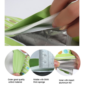 Wholesale Custom Cylindrical Oxford Waterproof <strong>Bottle</strong> <strong>Cooler</strong> <strong>Bag</strong> Aluminum Foil Insulated Food Fruit Lunch <strong>Bag</strong> With Strap - Product Image 5