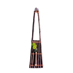 Bamboo Wall Flower Vase Multi Piece Set Asian Zen Home Decor Hanging Plant Holder - Product Image 5