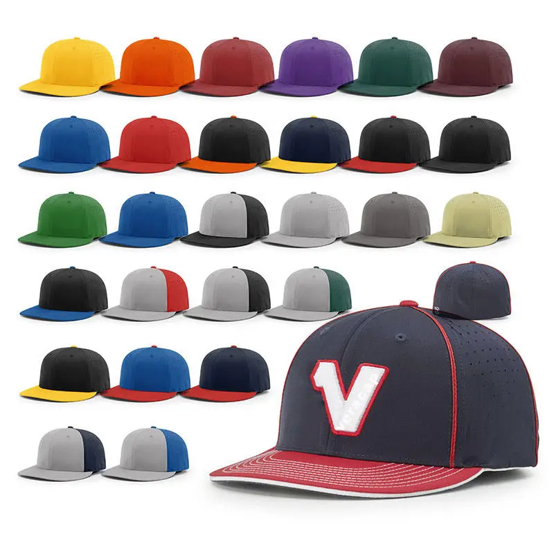 High Quality PTS30 Unisex Blank Six Panels Dad Hat Flat Brim Baseball Hats With Custom Logo