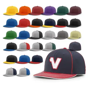 Hochwertige PTS30 Unisex einfarbiger sechskantoter Dad-Hut flachschirmm baseball-Hüte mit individuellem Logo
