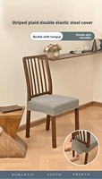 Housse de chaise extensible en jacquard, housse de chaise de salle à manger en spandex élastique, amovible, lavable, protection universelle pour siège d'hôtel