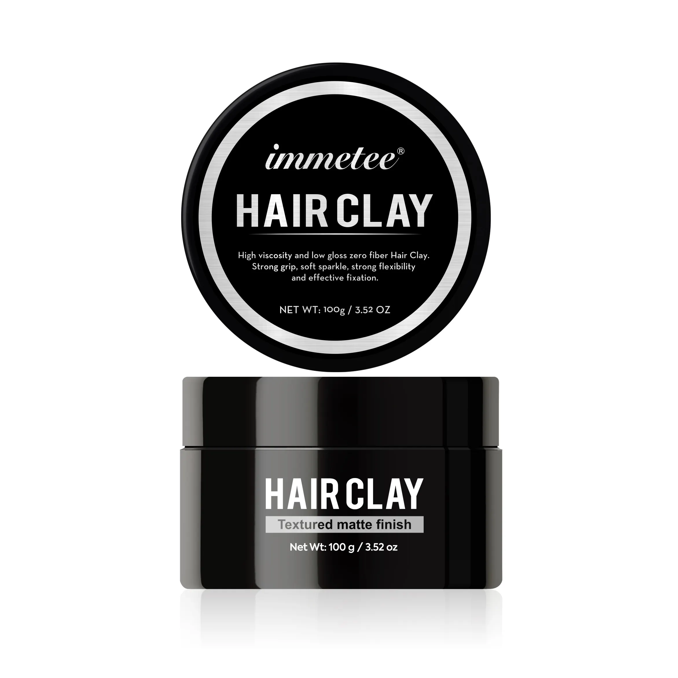 Benutzer definierte OEM 100g Wachs Pomade auf Wasserbasis Strong Hold Haars tyling Herren haar Matte Clay Private Label