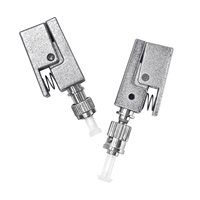 Square LC Bare Fiber Adapter Metal Flange Coupler for Bare Fiber & Patch Cord Connection 5G Telecom Wiring Accessory