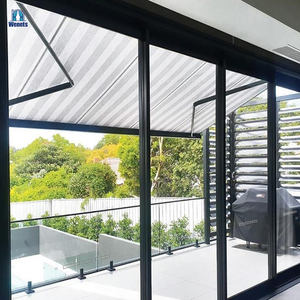 Toldo Retráctil Motorizado con Marco de Aleación de Aluminio, Toldo Eléctrico para Patio, Toldo Plegable Manual con <span class=keywords><strong>Manivela</strong></span> - Product Image 2