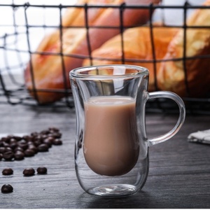 Tazas de Café Pequeñas y Bonitas de 80 ml, Vaso de Vidrio de Borosilicato Alto para Beber Café, Agua, Jugo, Bebidas, Uso Doméstico - Product Image 1