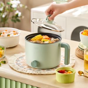 Casserole électrique 1,2 L, mini-cuiseur, revêtement antiadhésif, couvercle en verre trempé, cuiseur multifonction portable pour un usage domestique - Product Image 4