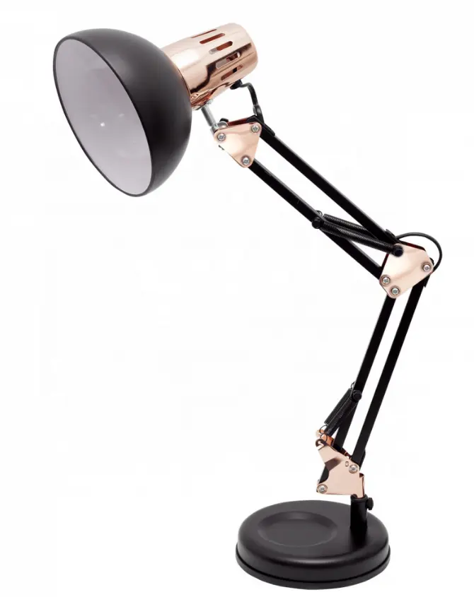 SML металлическая настольная лампа с качелями, оттенки E27, лампа накаливания, настольная лампа с зажимом для чтения, рукоделия, эстетика-золотистый
