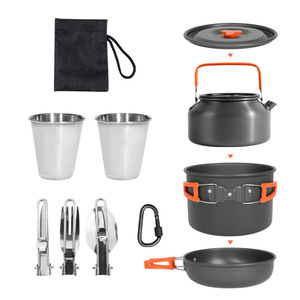 Taşınabilir Kompakt Hafif Alüminyum Alaşımlı Kamp Yemek Pişirme Seti Sote Tencereleri Tencere Kapağı 3-4L Kapasiteli İndüksiyon Ocaklara Uygun - Product Image 3