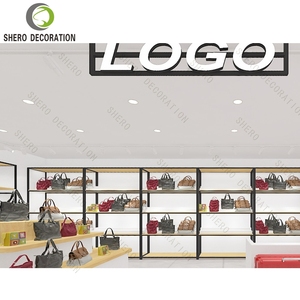 Роскошный дизайн магазина витрина настольные сумки дизайн интерьера магазина деревянная Сумочка витрина - Product Image 2