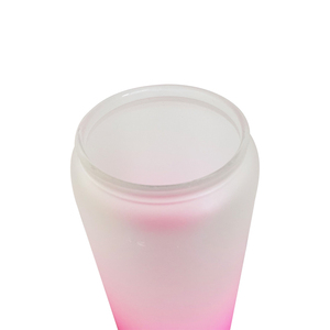 Grande bouteille de bière en verre sublimation, 1 pièce, verre dégradé givré 16oz 20oz avec couvercle en bambou et paille pour impression à faire soi-même - Product Image 3