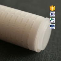 Cartouche filtrante plissée microporeuse en PP de 20 pouces