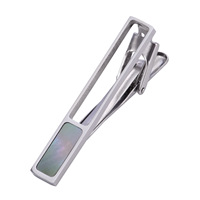 Pince à cravate en acier inoxydable argenté/doré avec strass en pierre naturelle et cristal, prix d'usine, pour mariage, fiançailles, cadeau d'anniversaire