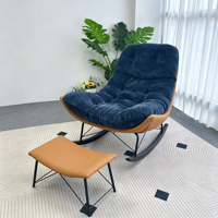 Fauteuil à bascule vintage français pour adulte, fauteuil inclinable individuel de designer, chaise longue de loisirs pour balcon et salon