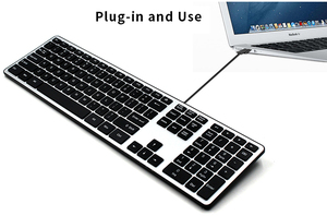 ABS 105 clé tablette <span class=keywords><strong>pc</strong></span> la norme clavier filaire avec <span class=keywords><strong>pavé</strong></span> <span class=keywords><strong>numérique</strong></span> - Product Image 5