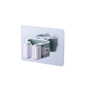 <span class=keywords><strong>1</strong></span> pièce support de balai mural, support de serpillière, <span class=keywords><strong>rangement</strong></span> avec adhésif, cintre à crochet, organisateur de salle de bains et de cuisine, L0392 - Product Image 4