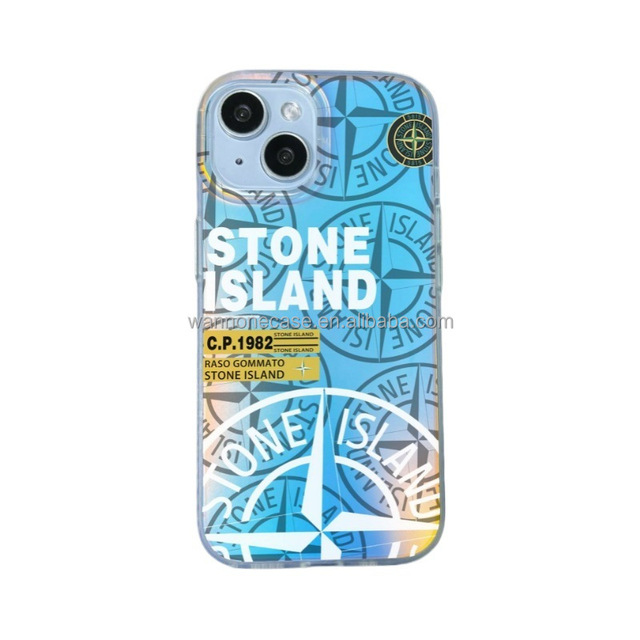 Stone Island coque iPhone 15 rouge Nouveau Modèle Cagoule Rose etuie