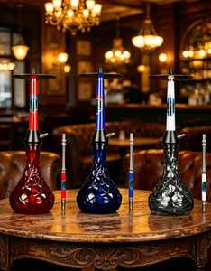 Ensemble de chicha en aluminium finition miroir, kit de fumage portable avec bol, tuyau, tête et boîte cadeau - Product Image 5