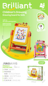 Neues 2-in-1 Zeichenbrett Kinder-Bauklötze Puzzle-Spielzeug Puzzle-Zeichenbrett Kinderspielzeug für Kinder - Product Image 2