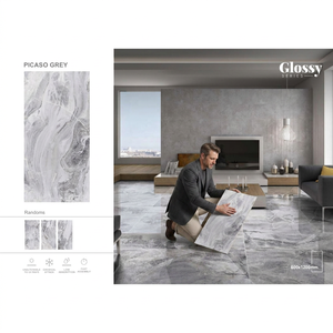 Azulejos de porcelana para suelo y pared de diseño moderno, imitación mármol, 600x1200mm - Product Image 3