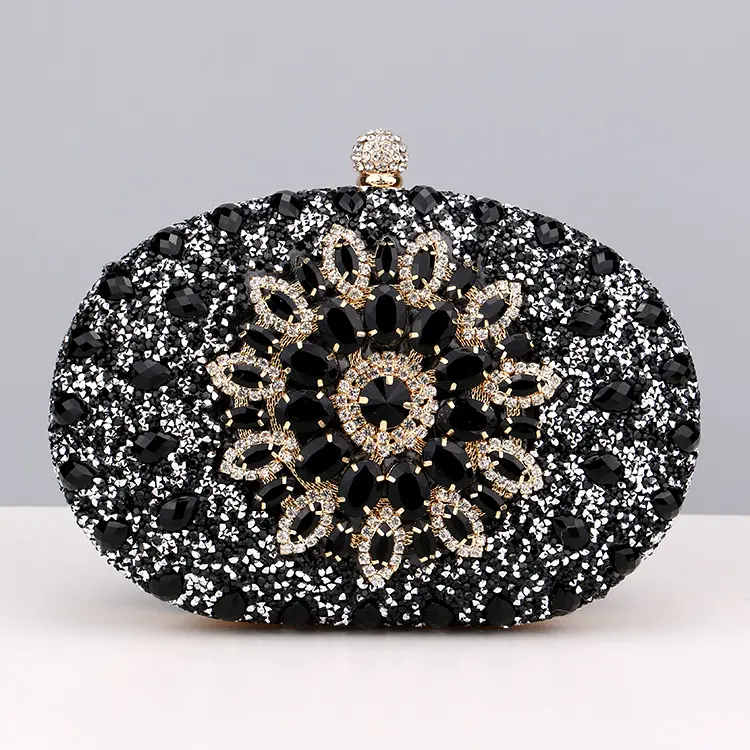 Bulk wholesale banquet clutch bag evening bags sunflower diamond buckle bridal clutch evening party bags luxury women clutches