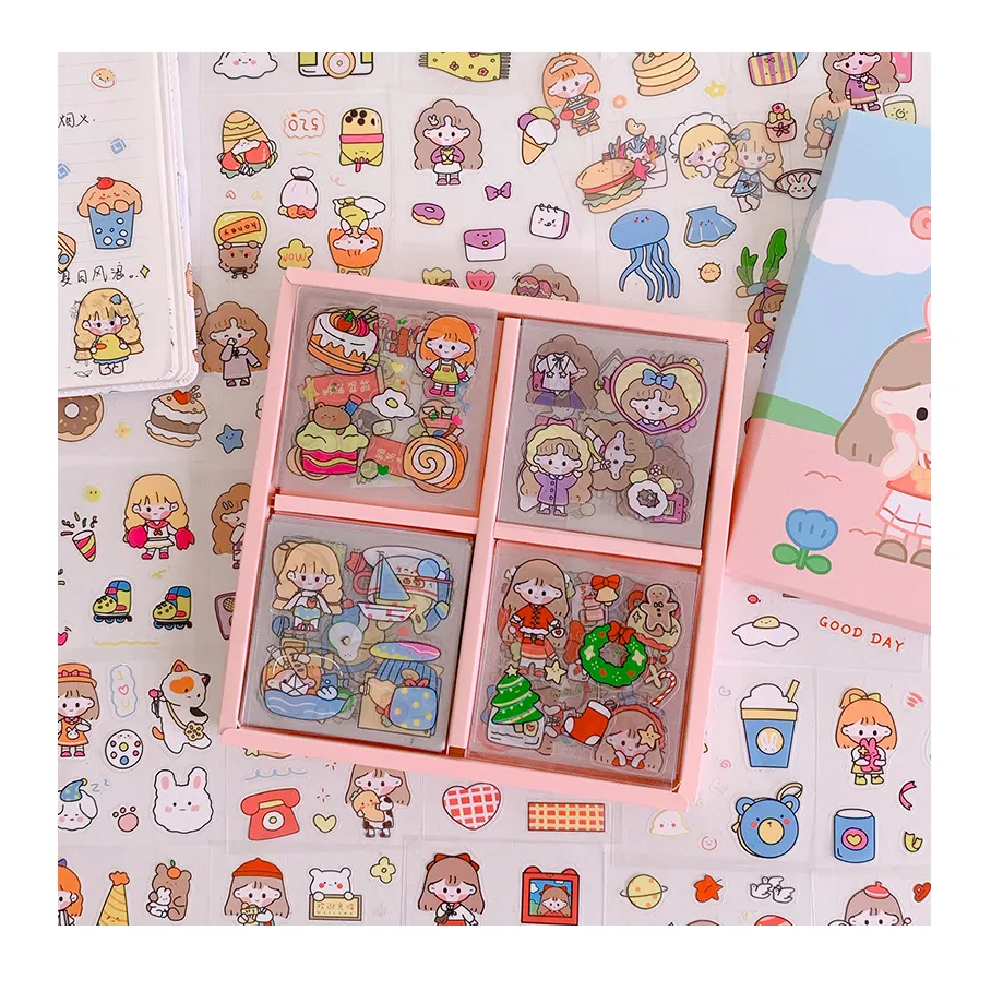 Hot Selling A Variety Styles FDaily Use Waterproof Custom Stickers Cute Cartoon Decorative Stickers