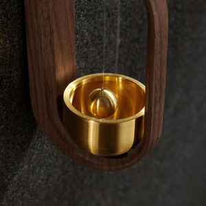 Carillon japonais en bois massif, carillon en cuivre pur, sonnette de porte, dopamine, cloche en bois - Product Image 5
