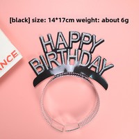 Bandeau Chapeau à Lettres pour Décoration de Fête d'Anniversaire d'Enfants, Design Texte Joyeux Anniversaire