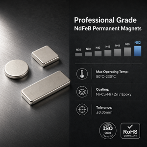 Magnete Industriale in Neodimio <span class=keywords><strong>Ferro</strong></span> Boro a Singola Faccia, Grado N35, Forte Magnete in Terre Rare, Stile Badge, Confezionato in Scatola Regalo - Product Image 4