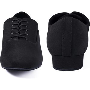 Chaussures de danse latine pour hommes Dynadans, dessus en cuir véritable, talon plat, respirantes, style Oxford - Product Image 2