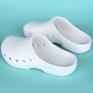 Sabots Classiques de Bloc Respirants pour Hommes et Femmes, Chaussures d'Infirmière Orthopédiques Blanches, Chaussons Hospitaliers à Enfiler - Product Image 3