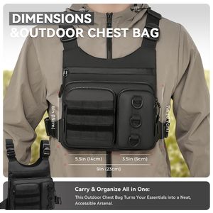 Borsa da Petto di Alta Qualità per Uomo, Impermeabile, per Corsa, Escursionismo, Ciclismo, con Tasca Porta Bottiglia d'Acqua - Product Image 5