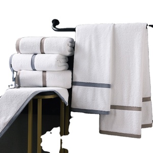 Juego de <span class=keywords><strong>Toallas</strong></span> de Algodón 100% <span class=keywords><strong>para</strong></span> Hotel Estrella - Borde Delgado, Toalla de Baño Extra Grande y Gruesa <span class=keywords><strong>para</strong></span> Uso Hotelero - Product Image 4