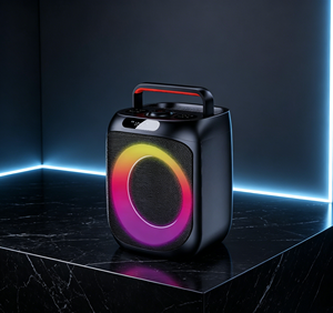 Caja de Subwoofer de 6.5 Pulgadas Amplificada con Luces LED de Colores Intermitentes, Altavoz de Plástico Profesional Tipo <span class=keywords><strong>Boombox</strong></span> 3 - Product Image 5