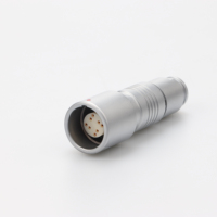 Conector Circular Impermeable, Transmisión de Señal de Energía Híbrida IP68, Conector Push-Pull Macho-Hembra para Equipos Industriales