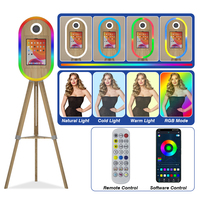 Cabina de Fotos Vertical Eléctrica con Pantalla, Impresión Instantánea, SLR, iPad, 360 Grados, para Fiestas, GT-D002, 70 Pulgadas, Capacidad para 15 Personas