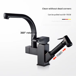 Modern Dual <strong>Handle</strong> Pull-Out <strong>Kitchen</strong> <strong>Faucet</strong> Hot and Cold Brass Sink <strong>Faucet</strong> with Rotatable Robot Spray Gun Wholesale - Product Image 1