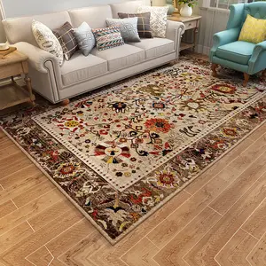 Custom Area Rug Distressed Design Carpet Mat BNon-Shedding Easy Care Large Carpet Bohemian Style