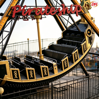 Bateau pirate à thème personnalisé de 24 places, en acier renforcé et PRV, manège mécanique pour équipement de parc d'attractions neuf