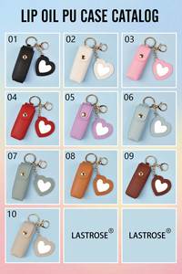 Nuevo y Popular Estuche para Lápiz Labial con Espejo de Maquillaje, Porta Brillo Labial, Llavero de Cuero PU, Porta Bálsamo Labial - Product Image 6