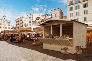 Étal de marché en bois 263x336 x H232 cm, 6.03m 2-Kiosque pour événements en plein air, facile à assembler et à démonter M150A - Product Image 6