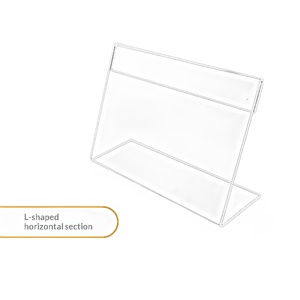 Support <span class=keywords><strong>de</strong></span> Présentation <span class=keywords><strong>de</strong></span> Cartes <span class=keywords><strong>de</strong></span> Table en Acrylique Transparent Moderne en Forme <span class=keywords><strong>de</strong></span> L (A5/A6) pour Étiquettes <span class=keywords><strong>de</strong></span> Prix <span class=keywords><strong>de</strong></span> Supermarché - Modèle L001 (Vente en Gros) - Product Image 5