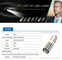 Ampoule LED JiaChi BA9S T4w 54SMD 3014 pour éclairage intérieur, lecture, carte, plafonnier, 6000K blanc froid, DC 12-24V