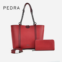 Sac pour femme en PU personnalisé par l'usine PEDRA, multifonctionnel, grande capacité, imperméable, avec bandoulière amovible