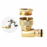 Raccord femelle en laiton robuste 1/2" 3/4" 360° °   Raccord rapide pivotant pour tuyau d'arrosage, adaptateur de raccord de robinet de jardin