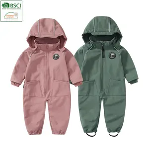 बच्चों के softshell jumpsuit लड़कों और लड़कियों के लिए संयुक्त romper निविड़ अंधकार windproof कस्टम समग्र बच्चे