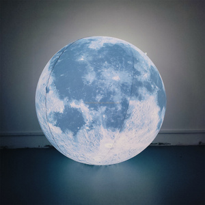<span class=keywords><strong>Boule</strong></span> géante gonflable personnalisée de planète de lune avec l'éclairage de LED pour la publicité et la décoration type de ballon produit - Product Image 3