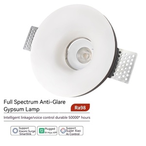 Downlights modernes LED ronds blancs GU10 Plafonniers encastrés sans bordure pour une utilisation en intérieur <span class=keywords><strong>Spot</strong></span> en plâtre - Product Image 2